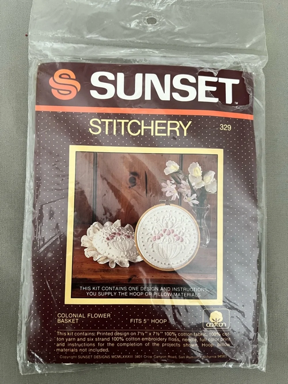 SUNSET Vintage Stitchery & Counted Cross Stitch Kits - Lot of 3 - from 1980’s
